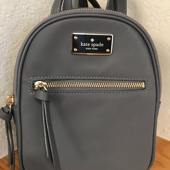 Kate spade mini Bradley Wilson backpack grey bag - Picture 3 of 8